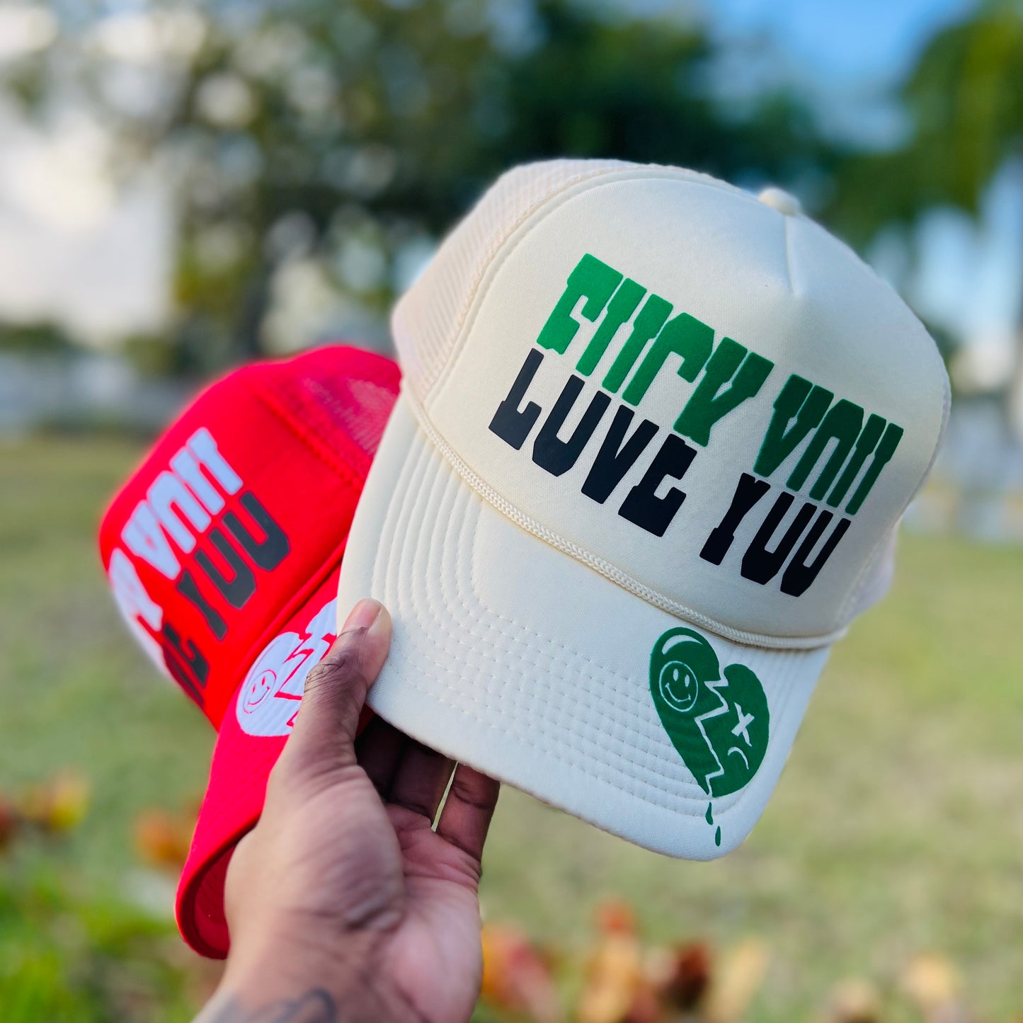 Scarred Trucker Hats