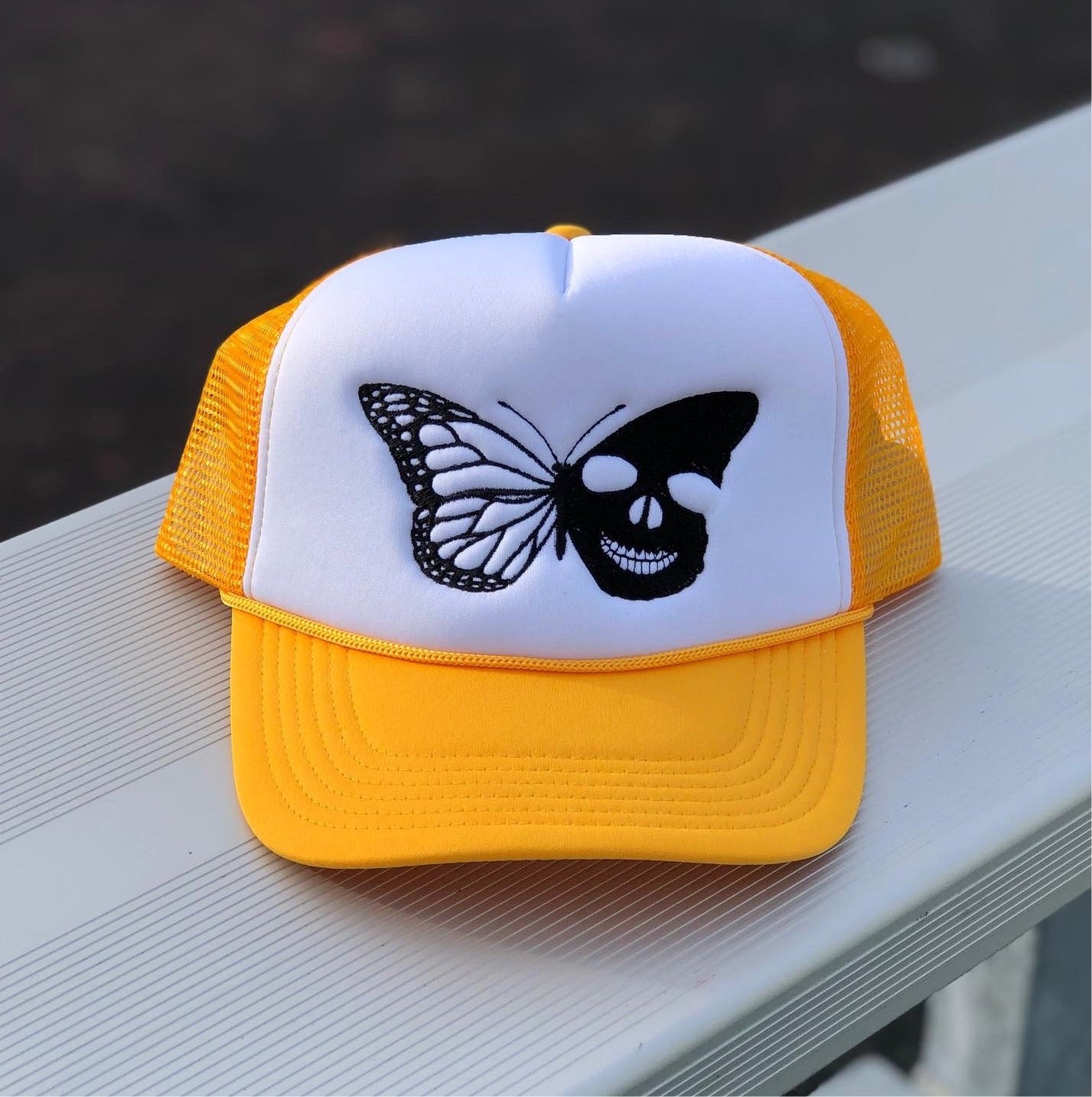 Skull Butterfly Trucker Hats
