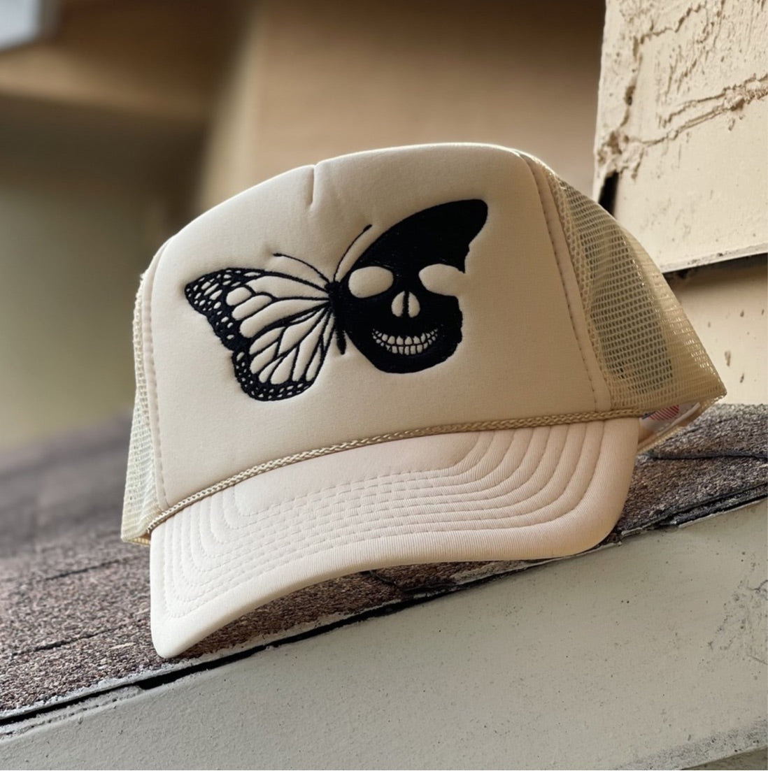 Skull Butterfly Trucker Hats