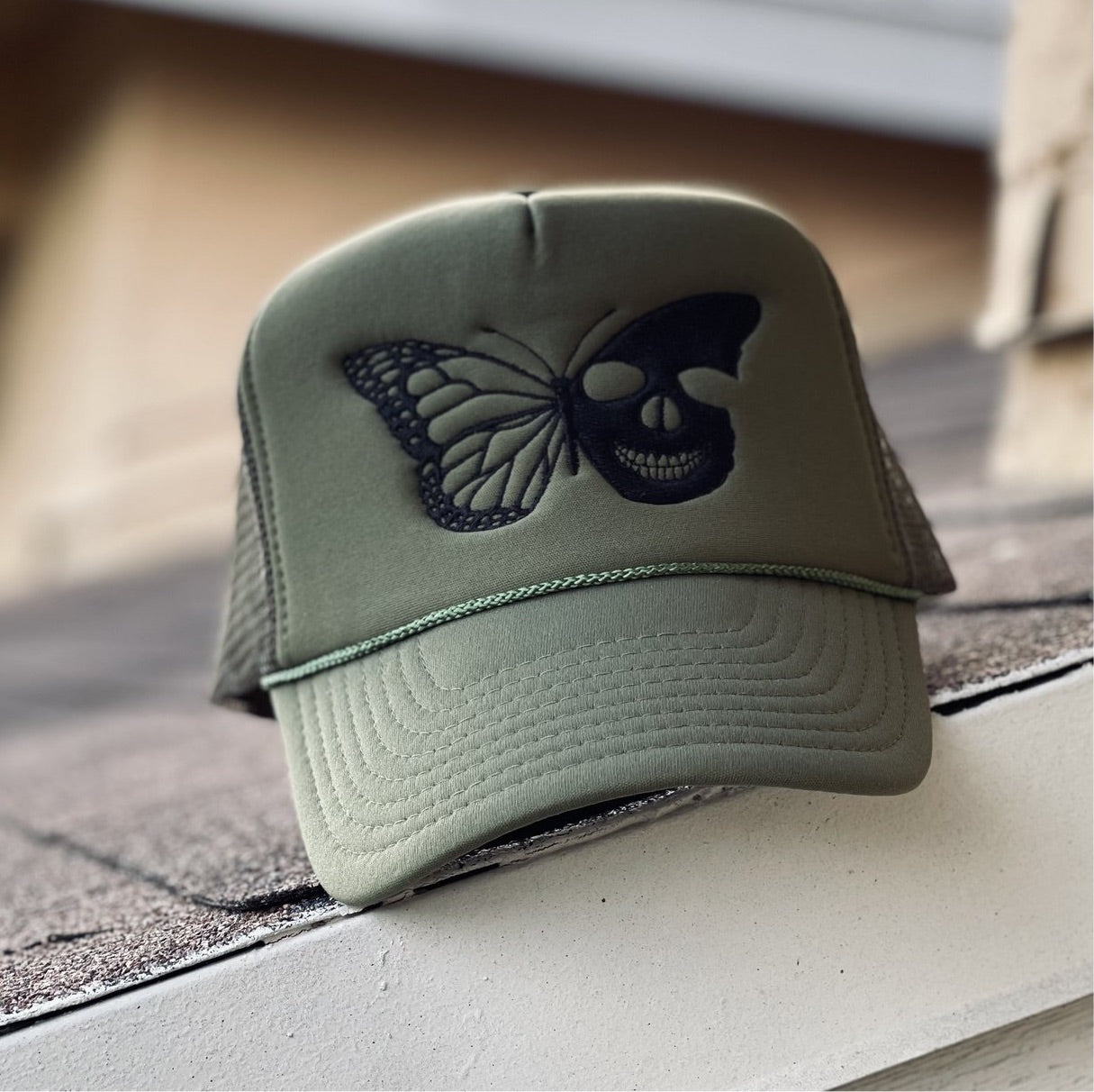 Skull Butterfly Trucker Hats