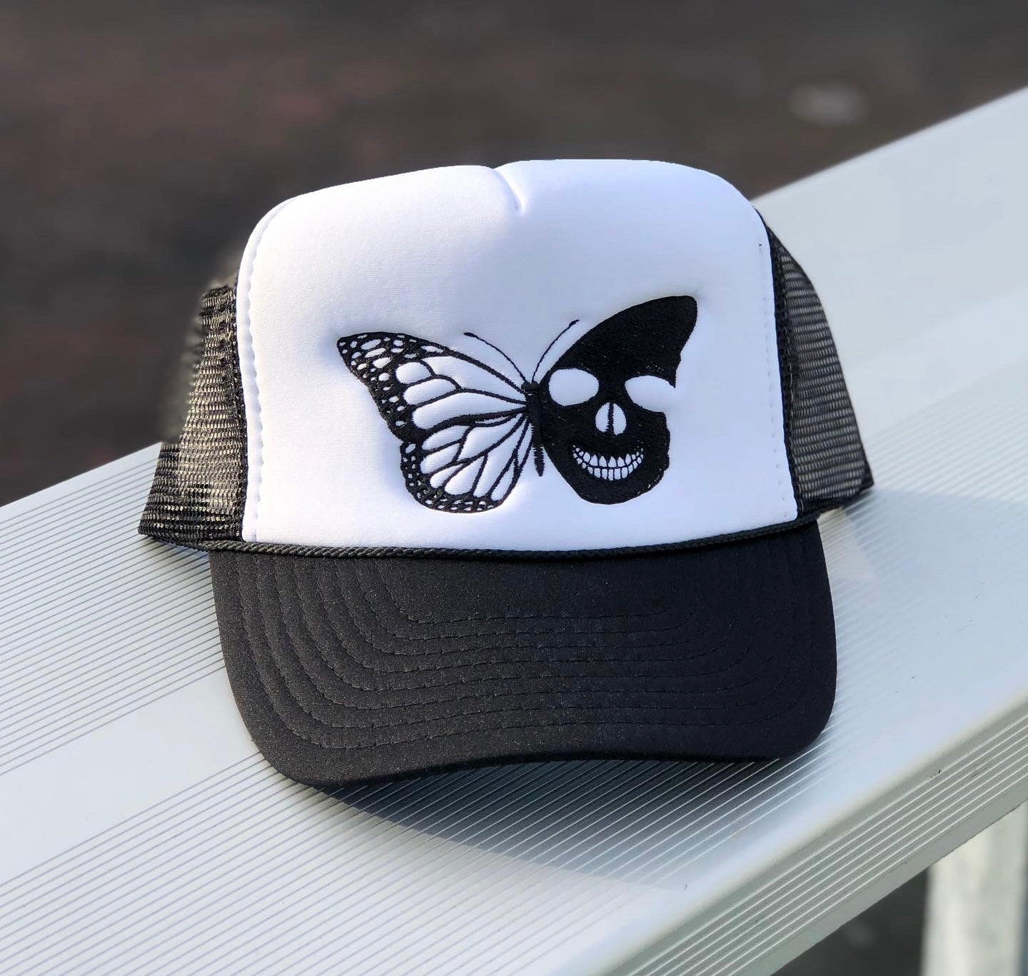 Skull Butterfly Trucker Hats