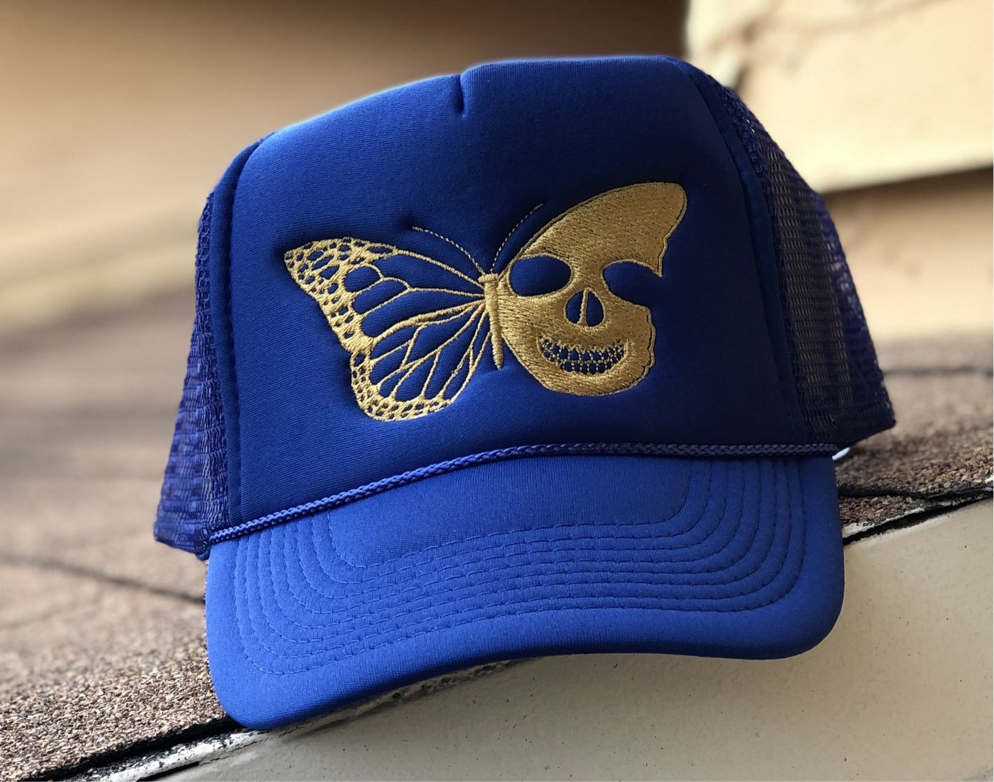 Skull Butterfly Trucker Hats