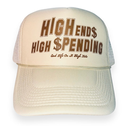 High End$ Trucker Hat - Ivory