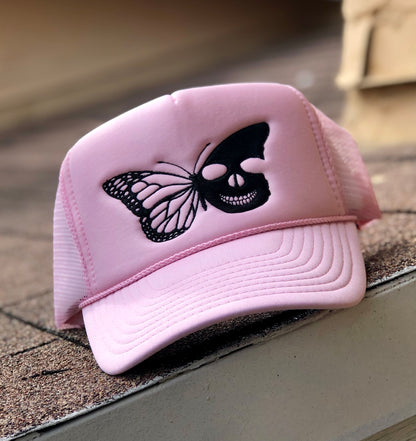 Skull Butterfly Trucker Hats