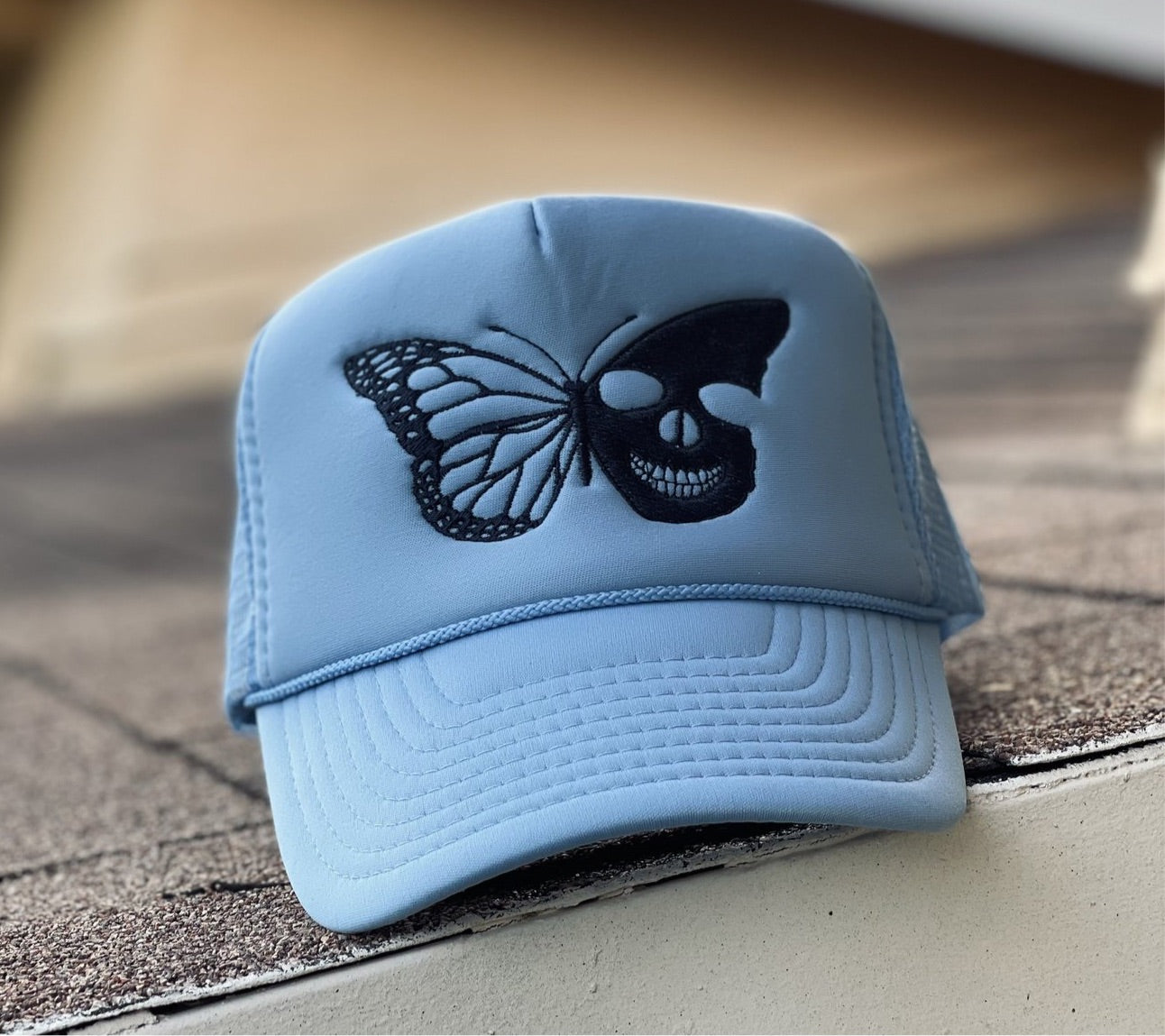 Skull Butterfly Trucker Hats